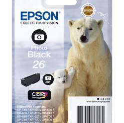 EPSON 26 ink cartridge photo black standard capacity 4.7ml 200 photos 1-pack RF-AM blister