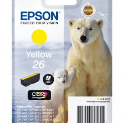 EPSON 26 ink cartridge yellow standard capacity 4.5ml 300 pages 1-pack RF-AM blister