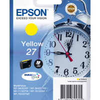 Tusz EPSON 27 ink cartridge yellow standard capacity 3.6ml 350 pages 1-pack RF-AM blister - DURABrite ultra ink