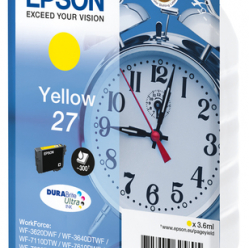 EPSON 27 ink cartridge yellow standard capacity 3.6ml 350 pages 1-pack RF-AM blister - DURABrite ultra ink