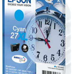 EPSON 27XL ink cartridge cyan high capacity 10.4ml 1.100 pages 1-pack RF-AM blister - DURABrite ultra ink