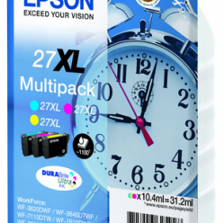 EPSON 27XL ink cartridge cyan, magenta and yellow high capacity 3x10.4ml 3x1.100 pages combopack RF-AM blister - DURABrite