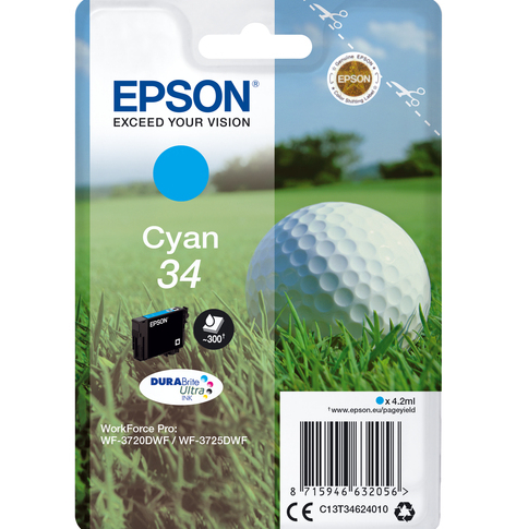 EPSON 34 Ink Cyan 4,2ml Blister
