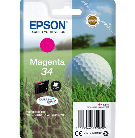 EPSON 34 Ink Magenta 4,2ml Blister