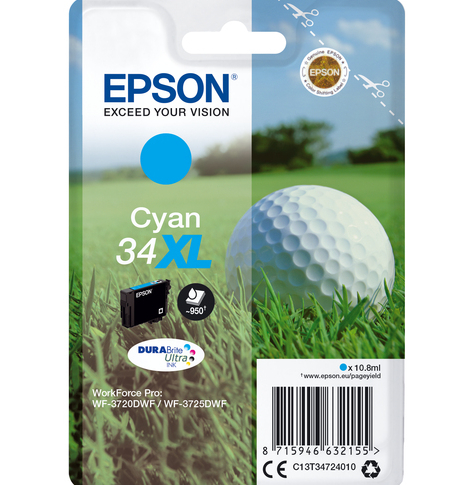 EPSON 34XL Ink Cyan 10,8ml Blister