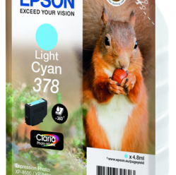 EPSON 378 Light Cyan Ink Cartridge (with security)