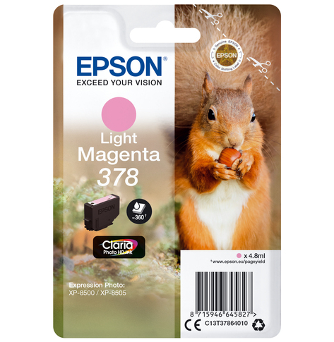 EPSON 378 Light Magenta Ink Cartridge (with security)
