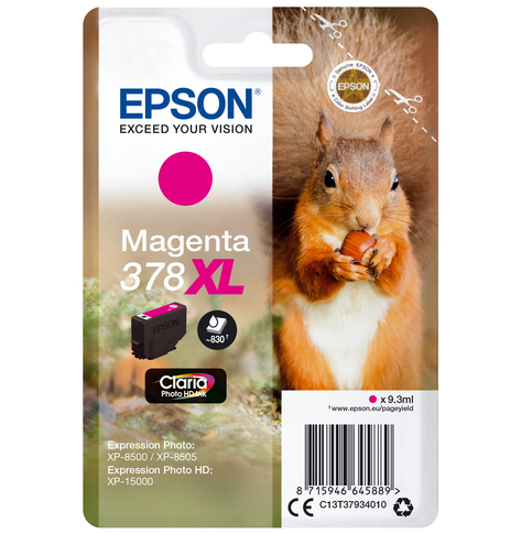 EPSON 378XL Magenta Ink Cartridge (With Security)