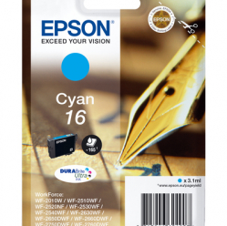 EPSON C13T16224012 Epson T1622 cyan DURABrite 3,1 ml WF-2010/25x0