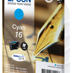 EPSON C13T16224012 Epson T1622 cyan DURABrite 3,1 ml WF-2010/25x0