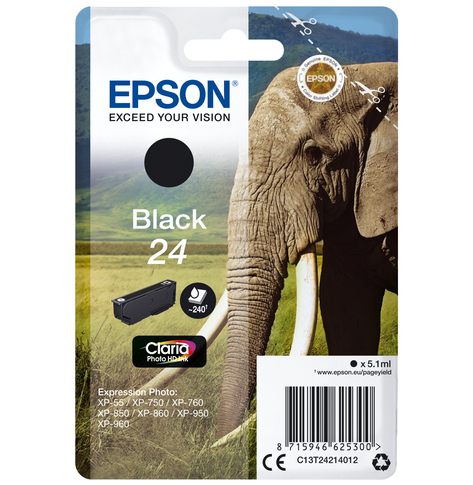 EPSON C13T24214012 Epson T2421 black 5,1 ml XP-750/850