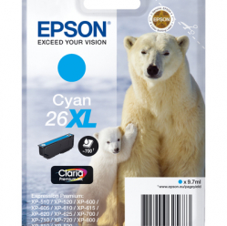 EPSON C13T26324012 Epson T2632 XL cyan Claria 9,7 ml XP-600/700/800