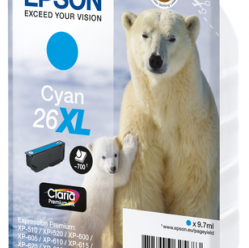 EPSON C13T26324012 Epson T2632 XL cyan Claria 9,7 ml XP-600/700/800
