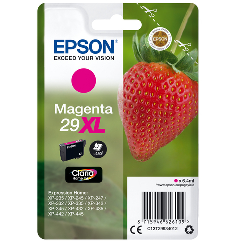 EPSON C13T29934012 Epson Singlepack magenta 29 Claria Home XL 6,4 ml