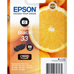 EPSON C13T33414012 Epson Singlepack Photo Black 33 Claria Premium Ink