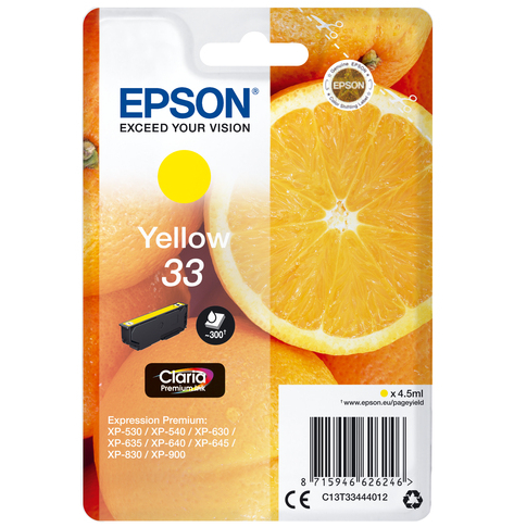 EPSON C13T33444012 Epson Premium Singlepack yellow 33