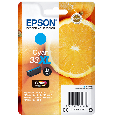 EPSON Cartouche Oranges ink Claria Premium C (XL)