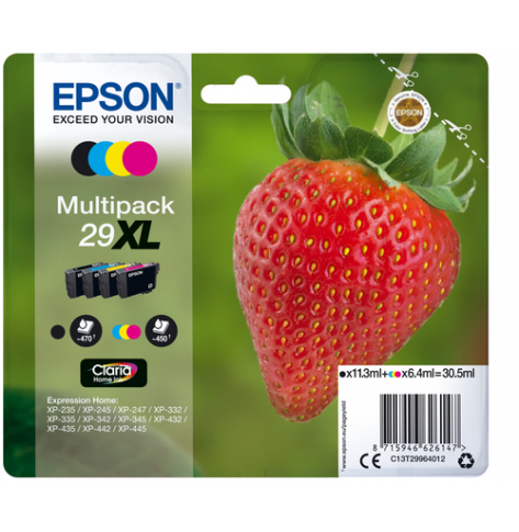 EPSON Multipack Fraise - Encre Claria Home Black Cyan Magenta Yellow (XL)