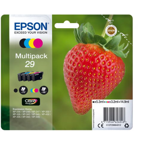 EPSON Multipack Fraise - Ink Claria Home Black Cyan Magenta Yellow
