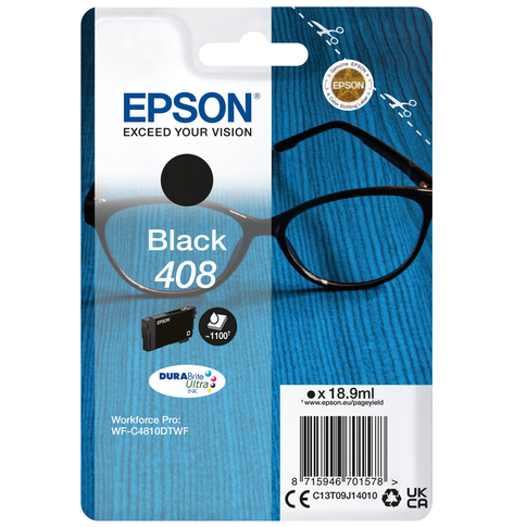 EPSON Singlepack Black 408 DURABrite Ultra Ink