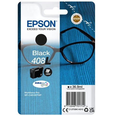 EPSON Singlepack Black 408L DURABrite Ultra Ink