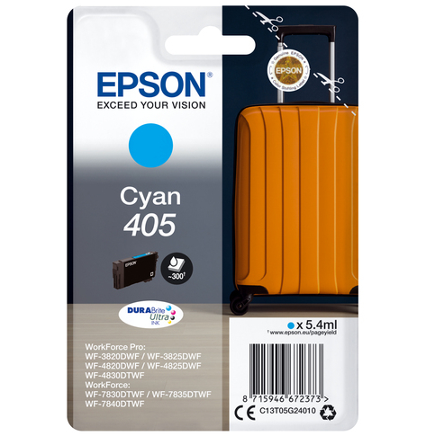 EPSON Singlepack Cyan 405 DURABrite Ultra Ink