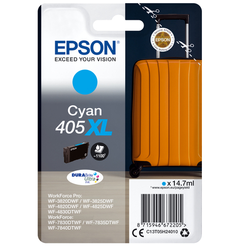EPSON Singlepack Cyan 405XL DURABrite Ultra Ink