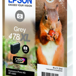EPSON Singlepack Grey 478XL Claria Photo HD Ink Squirrel