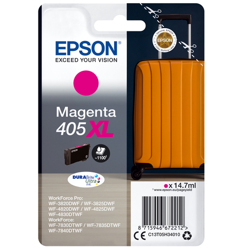 EPSON Singlepack Magenta 405XL DURABrite Ultra Ink