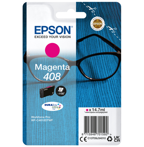 EPSON Singlepack Magenta 408 DURABrite Ultra Ink
