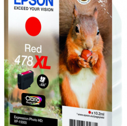 EPSON Singlepack Red 478XL Claria Photo HD Ink Squirrel