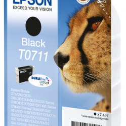 EPSON T0711 ink cartridge black standard capacity 7.4ml 1-pack RF-AM blister