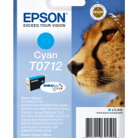 Tusz EPSON T0712 ink cartridge cyan standard capacity 5.5ml 1-pack RF-AM blister