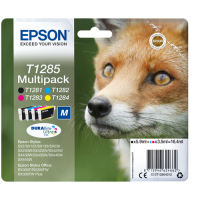 Tusz EPSON T1285 ink cartridge black and tri-colour standard capacity 5.9ml and 3 x 3.5ml 4-pack RF-AM blister