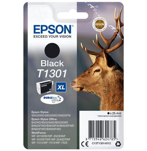 EPSON T1301 ink cartridge black extra high capacity 25.4ml 1-pack RF-AM blister DURABrite Ultra Ink