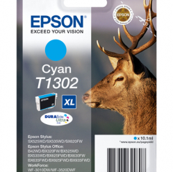 EPSON T1302 ink cartridge cyan extra high capacity 10.1ml 1-pack RF-AM blister DURABrite Ultra Ink