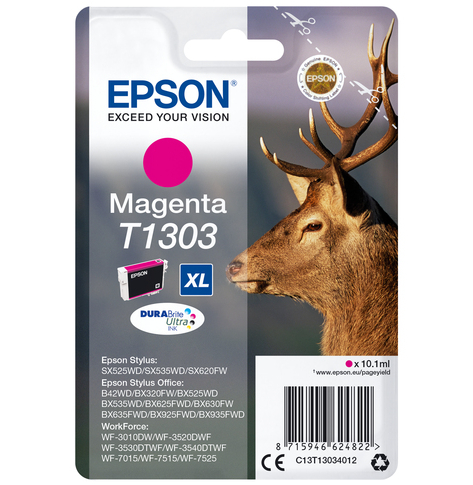EPSON T1303 ink cartridge magenta extra high capacity 10.1ml 1-pack RF-AM blister DURABrite Ultra Ink