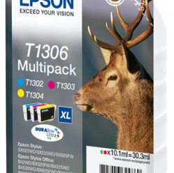 EPSON T1306 ink cartridge tri-colour extra high capacity 3 x 10.1ml 3-pack RF-AM blister DURABrite Ultra Ink