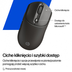 HP 405 Quiet BLK Wireless Mouse EMEA INTL Euro plug (EN)