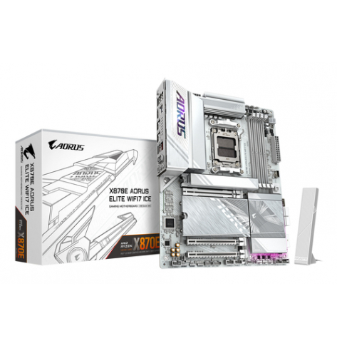 GIGABYTE X870E A ELITE WF7 ICE AM5 4xDDR5 4xM.2 4xSATA