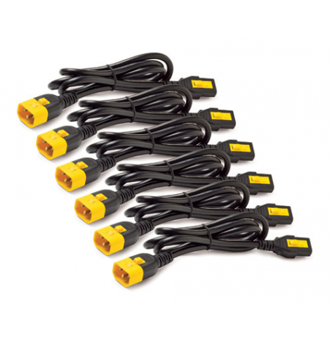 APC AP8702S-WW APC Power Cord Kit (6 ea), Locking, C13 to C14, 0.6m