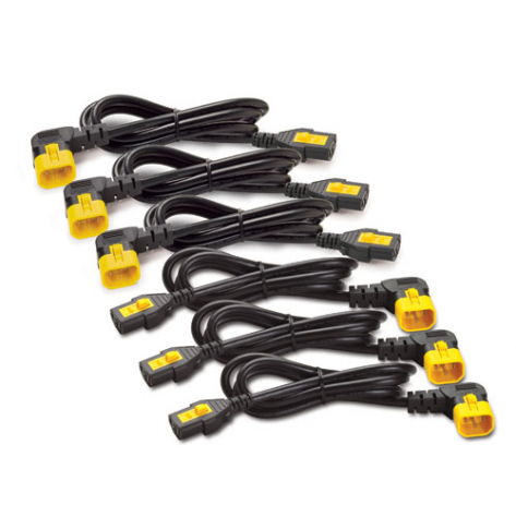 APC AP8704R-WW APC Power Cord Kit (6 ea), Locking, C13 to C14 (90 Degree), 1.2m
