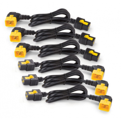 APC AP8716R APC Power Cord Kit (6 ea), Locking, C19 to C20 (90 Degree), 1.8m