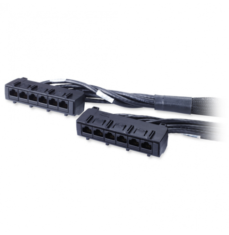 APC DDCC6-033 APC Data Distribution Cable, CAT6 UTP CMR 6XRJ-45 Black, 33FT (10.0M)