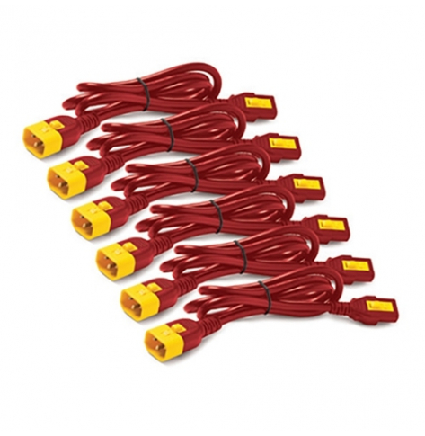 APC Power Cord Kit 6 ea Locking C13 TO C14 0.6m Red