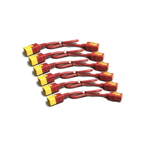 Kabel APC zasilający Kit 6 EA Locking C19 TO C20 0.6M 2FT Red