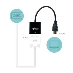 ITEC HDMI2VGAADA i-tec HDMI do VGA Adapter kablowy, FULL HD FHD/60 Hz, 15cm
