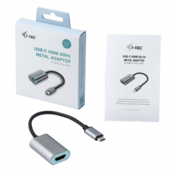 ITEC C31METALHDMI60HZ i-tec adapter USB-C do HDMI 1x HDMI 4K kompatybilny z Thunderbolt 3