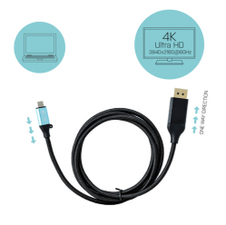 ITEC C31CBLDP60HZ i-tec USB-C do Display Port Adapter kablowy, 1x DP 4K Ultra HD/60 Hz