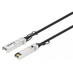 INTELLINET SFP+ 10G Passive DAC Twinax Cable SFP+ to SFP+ 5 m 14 ft. MSA-compliant Direct Attach Copper AWG 24 Black